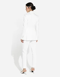 Single-breasted brocade Turlington blazer