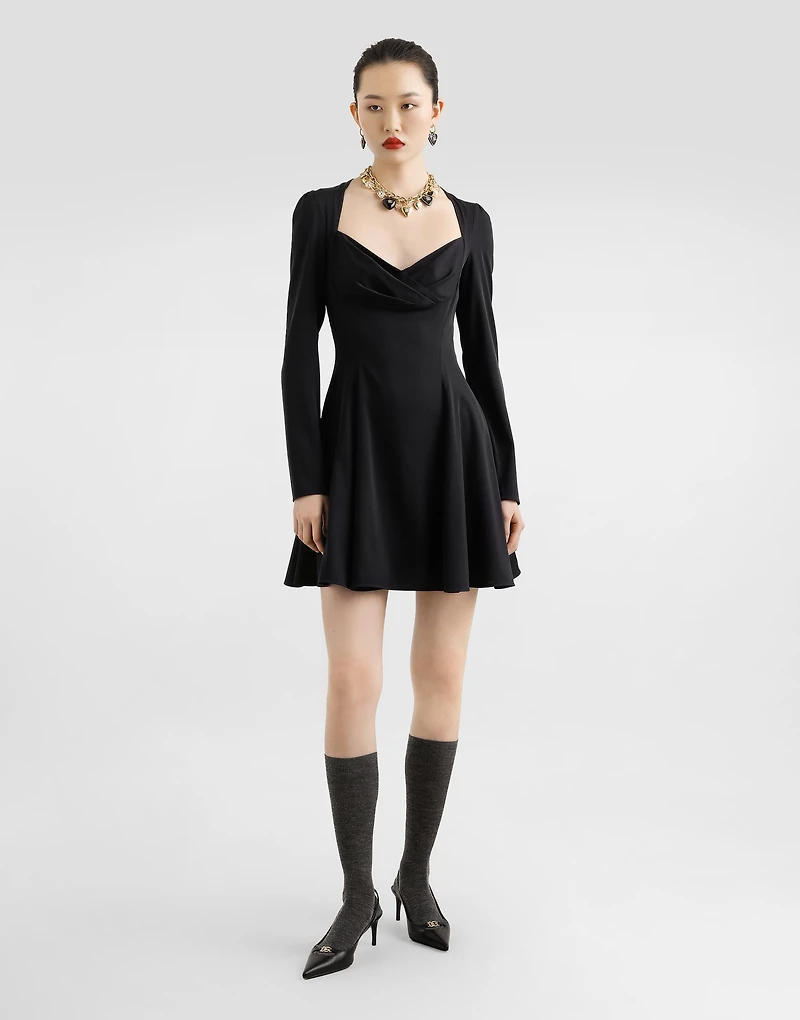 Godet line cady dress