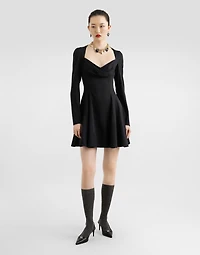 Godet line cady dress