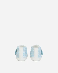 Printed nappa leather mid-top sneakers