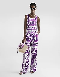 Majolica-print top