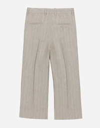 Classic pinstripe linen pants