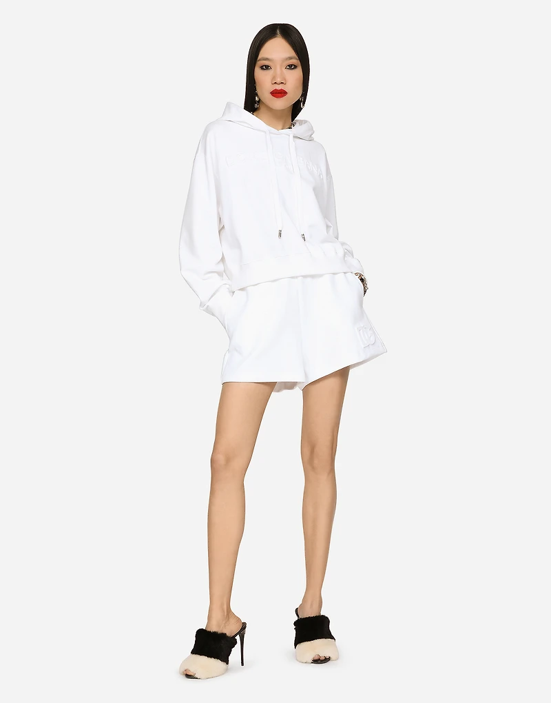 Jersey shorts with embossed DG logo