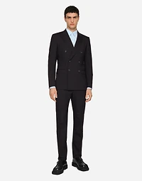 Double-breasted stretch wool Martini-fit suit