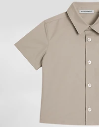 Gabardine shirt with DG logo