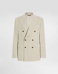 Double-breasted velvet jacket