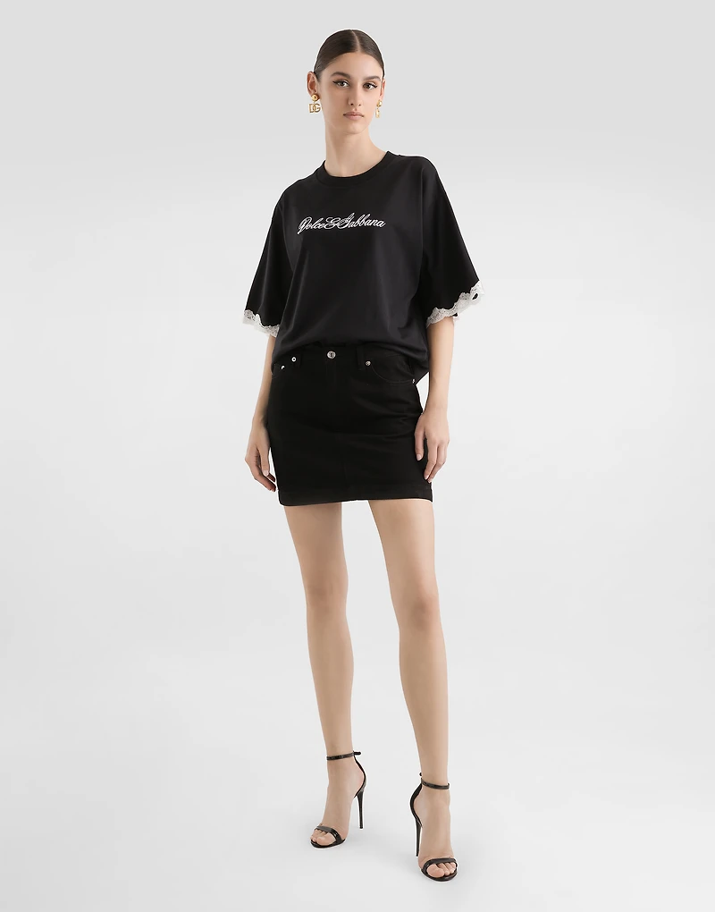 jersey t-shirt with embroidery