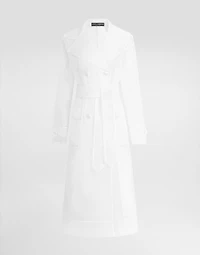 Technical organza trench coat