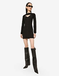 Short light technical jersey dress