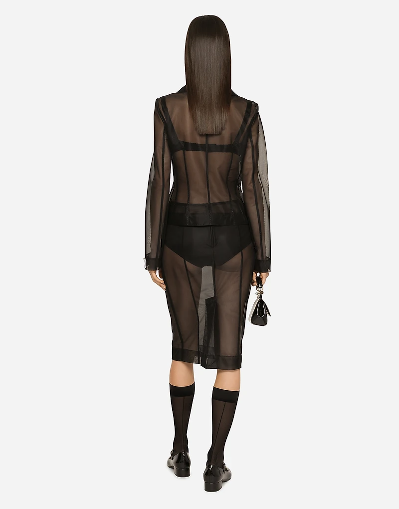 Single-breasted marquisette Dolce jacket