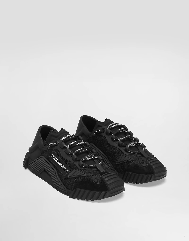 Mixed-materials NS1 slip-on sneakers