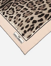 KIM DOLCE&GABBANA Leopard-print twill scarf (70 x 70)