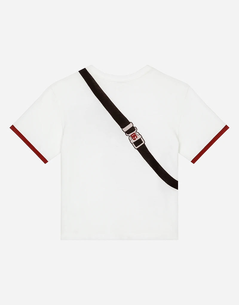 Jersey T-shirt with belt-bag print
