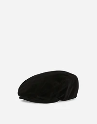 Velvet flat cap