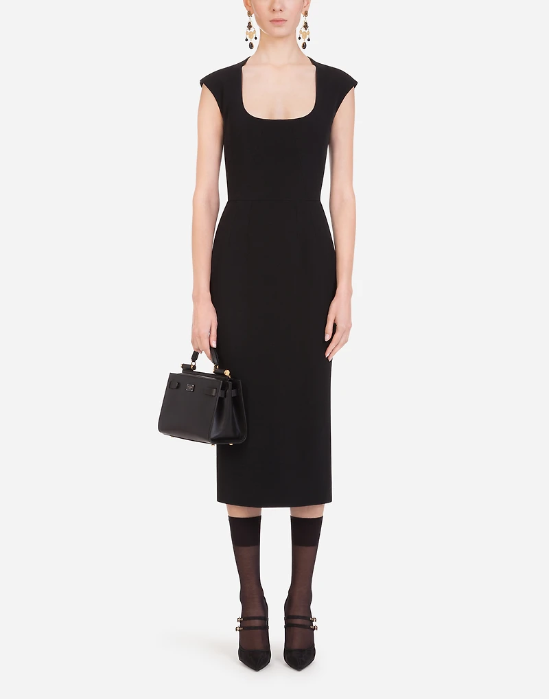 Longuette dress in cady