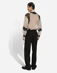 Silk shirt with embroidery