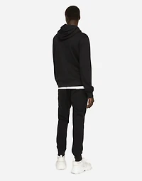 Jersey zip-up hoodie