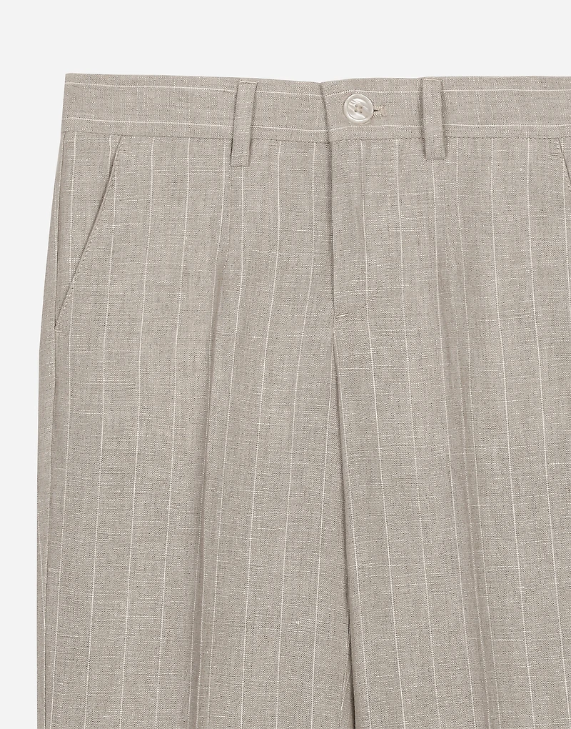 Classic pinstripe linen pants