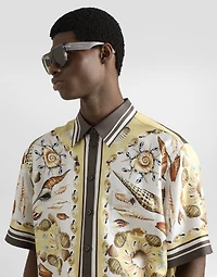 Printed hawaii silk twill shirt