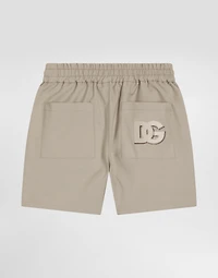 Gabardine shorts with DG logo