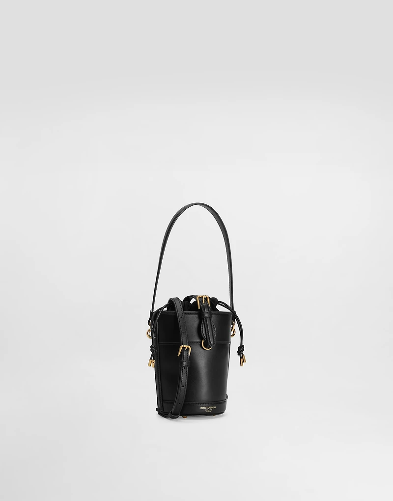 Capri bucket bag in canvas and leather