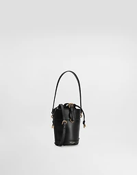 Capri bucket bag in canvas and leather