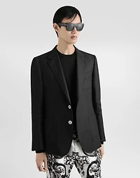 Portofino single-breasted linen jacket