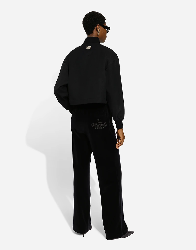 Cotton chenille jogging pants with DG logo