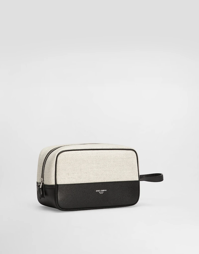 Atene salt&pepper necessaire with leather details