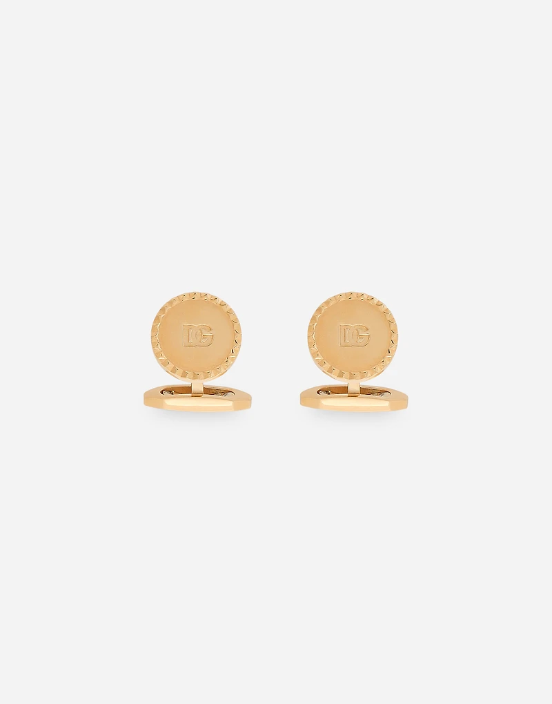 Round cufflinks with DG logo