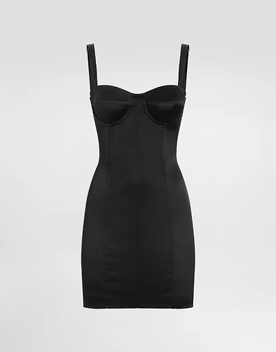 Satin corset minidress
