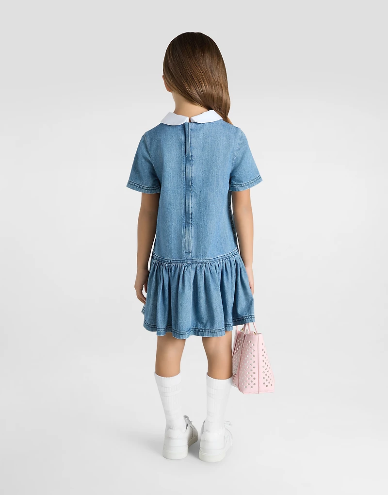 Chambray dress with DG logo