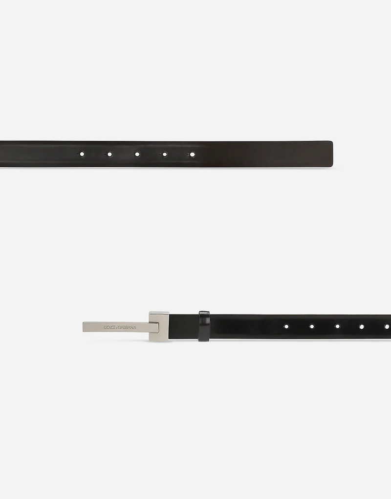 Brushed calfskin belt