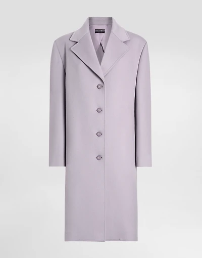 Single-breasted cashmere baize coat