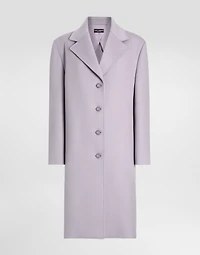 Single-breasted cashmere baize coat