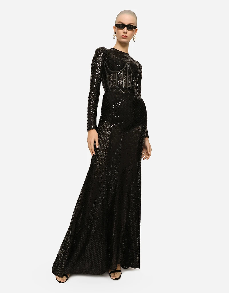 Long sequined mermaid dress