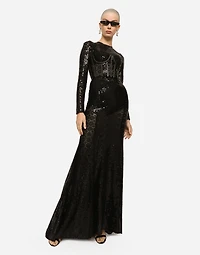 Long sequined mermaid dress