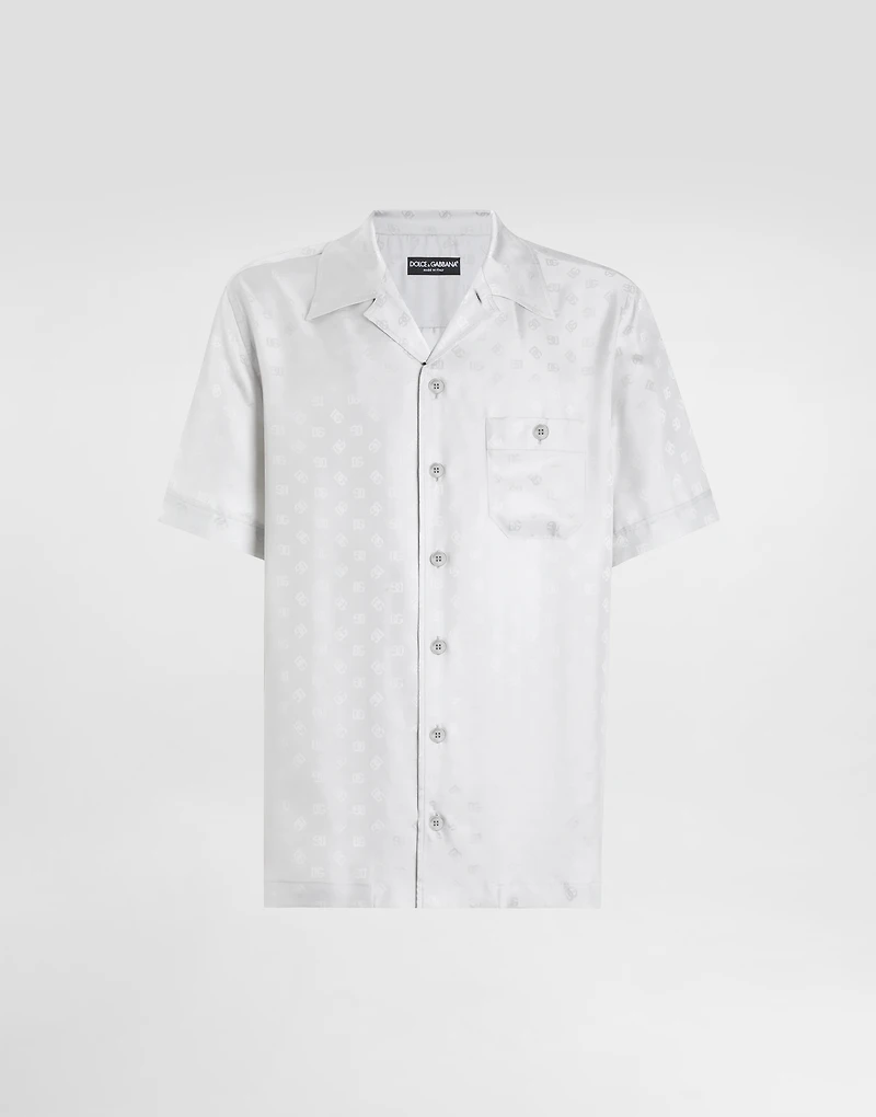 DG jacquard logo hawaii shirt