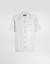 DG jacquard logo hawaii shirt