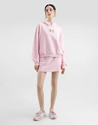 Jersey hoodie with raised DG embroidery