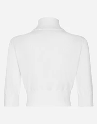 Cotton and silk cropped sweater