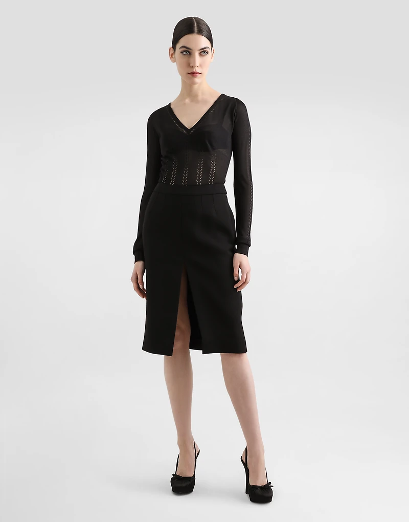 Silk v-neck sweater