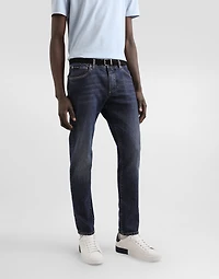 Slim-fit stretch cotton jeans