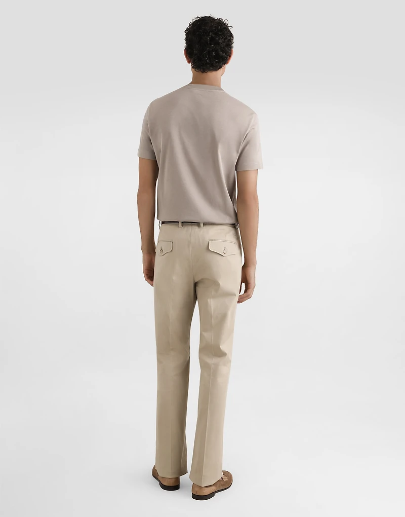 Cotton gabardine cargo trousers