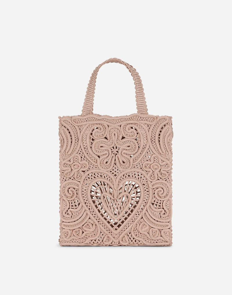 Small cordonetto lace shopper