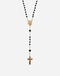  Sicily Rosary Necklace 18-carat yellow gold and black jades