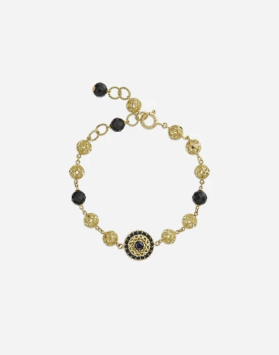  Sicily Bracelet 18-carat yellow gold, black jades and black sapphires
