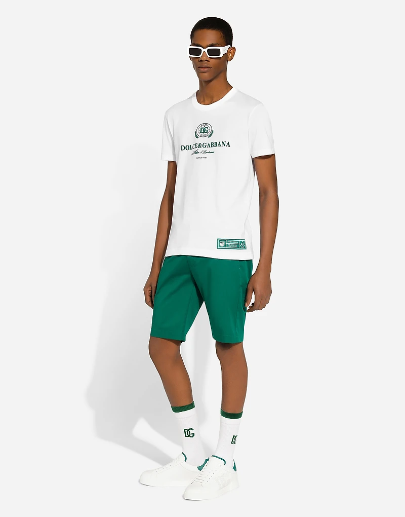 Cotton T-shirt with logo print