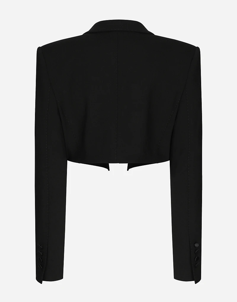 Wool gabardine Spencer tuxedo jacket