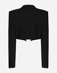 Wool gabardine Spencer tuxedo jacket